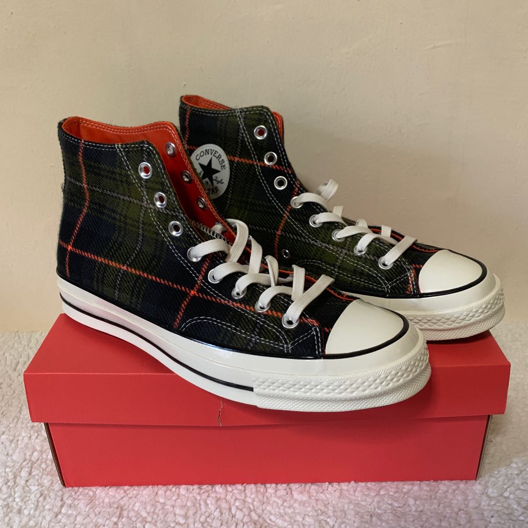 Red plaid converse online
