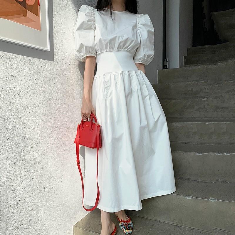 Black and clearance white puffy dress