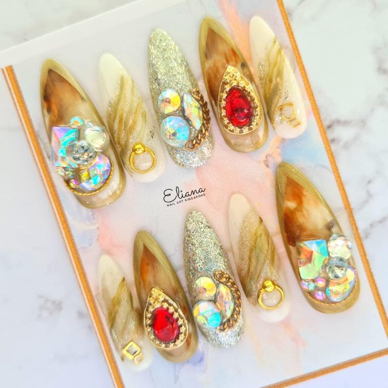 Eliana S Nail Long Length Nails Press On Nails Fake Nails Full Cover Short False Nails Acrylic Nail Art Free Shipping Normal Mailing Health Beauty Hand Foot Care On Carousell