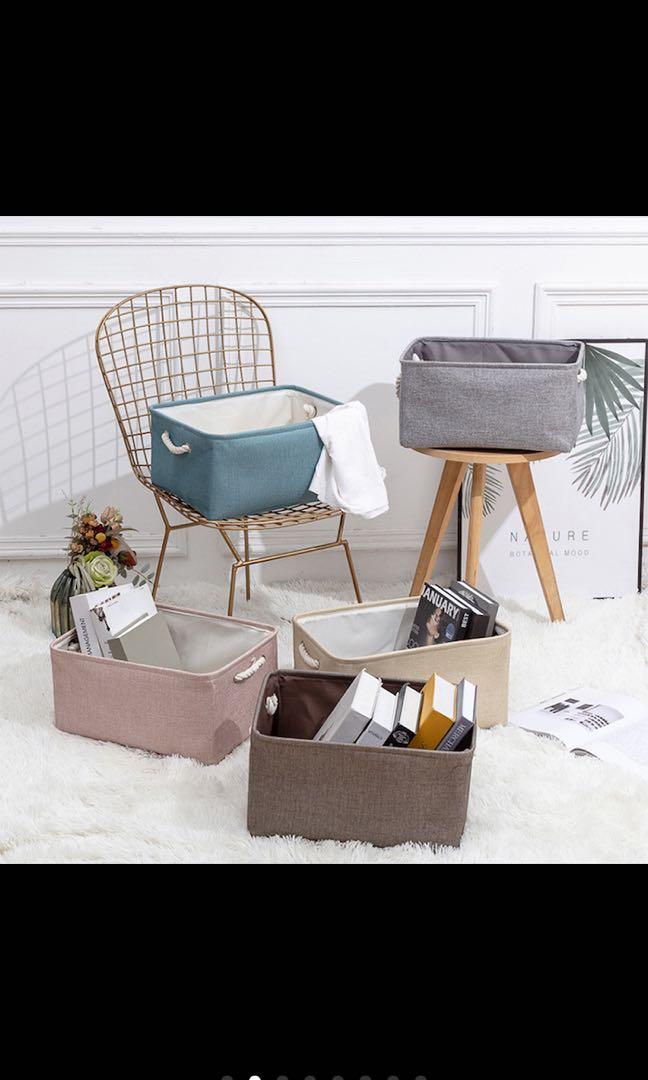 Fabric Foldable Organizers (Category: Storage Boxes & Baskets) located in Taguig. Submitted by endlessbliss_ph (Listing ID 1048488536, Image 1). Description: Available sizes: Small- P465, Large-P595. Swipe left for exact measurements. FOR PRE-ORDER 5-15 days ETA, usually arrives earlier.