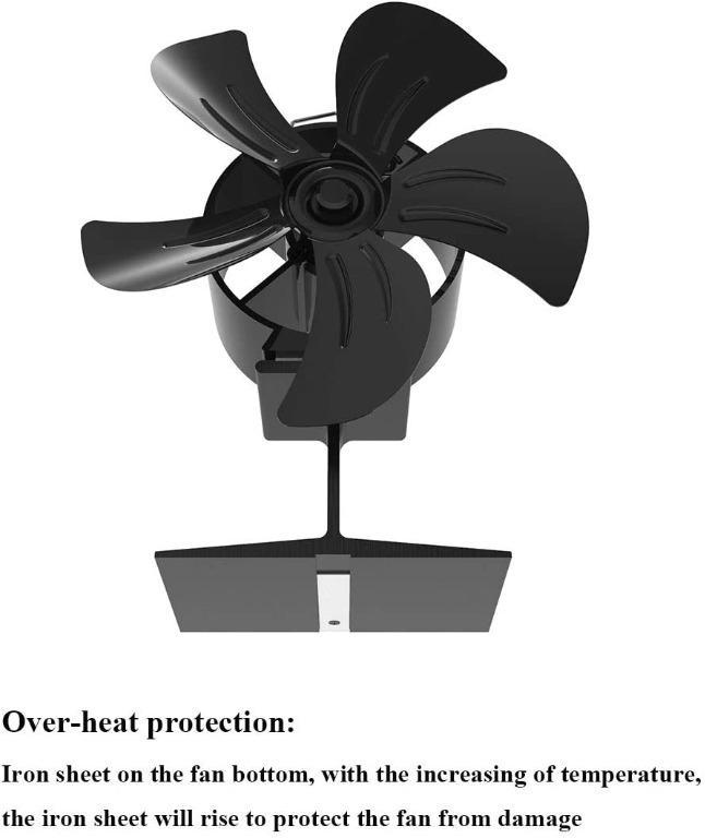 Freedelivery Sonyabecca 5 Blade Fireplace Fan Heated Powered Stove Fan Wood Stove Fan With Magnetic Thermometer For Wood Log Burner Fireplace Electronics Others On Carousell