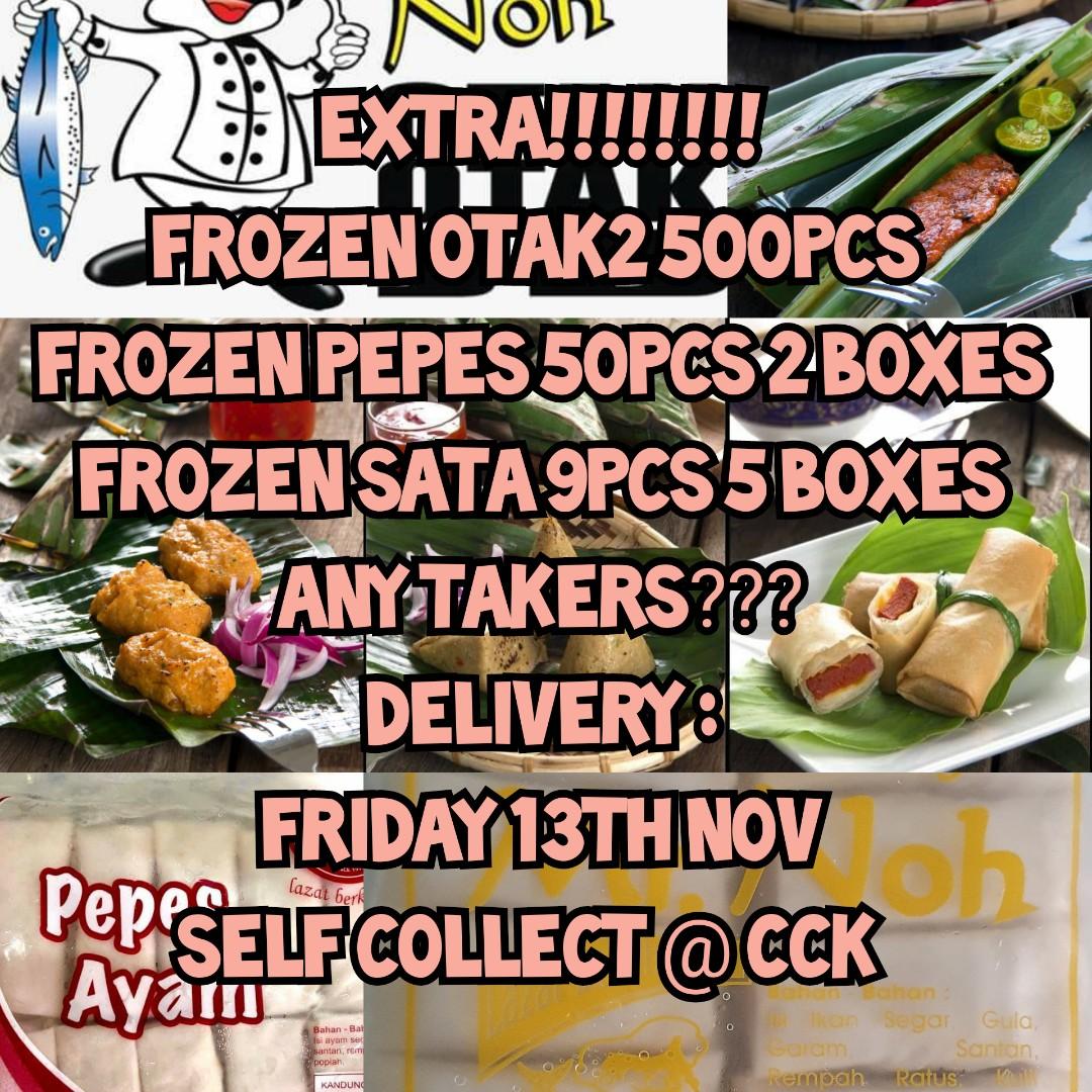 Frozen Otak Pepes Sata Mr Noh Jb Food Drinks Chilled Frozen Food On Carousell