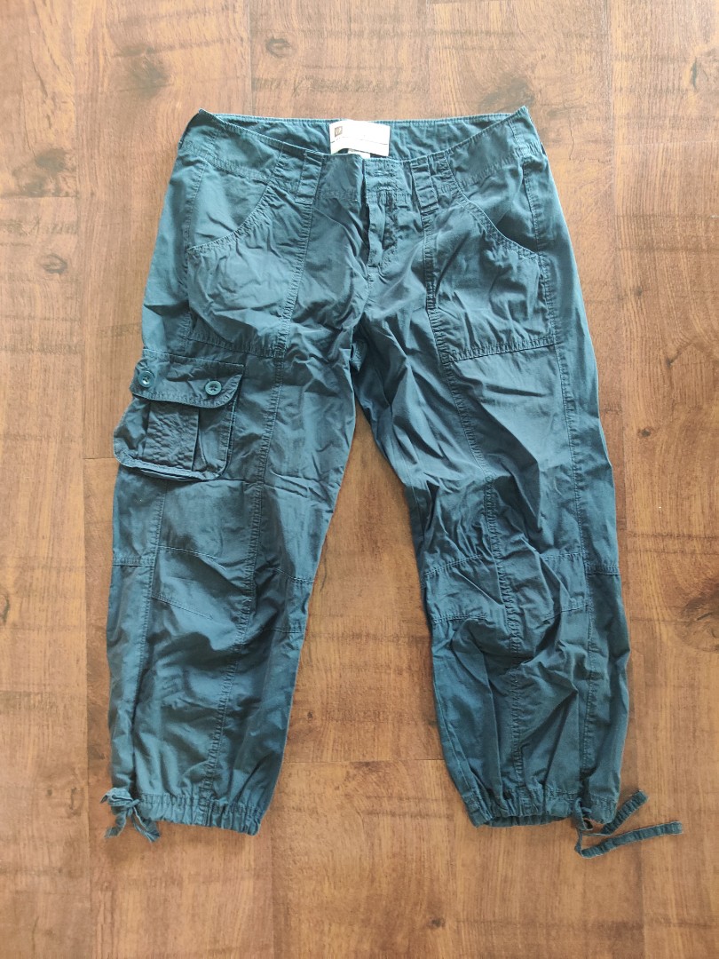 GAP Surplus Navy Cropped Cargo Pants S Women s Fashion