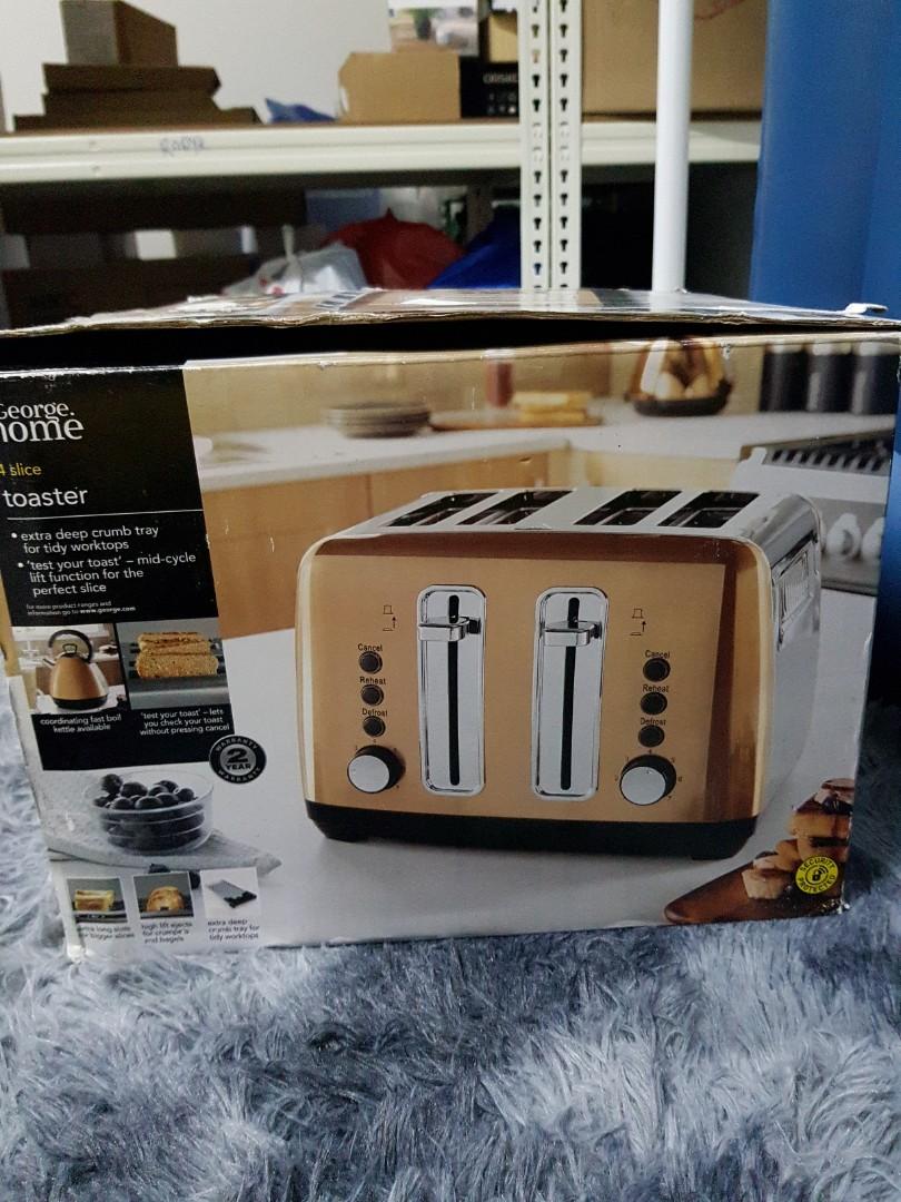 Home 4 Slice Toaster Bronze, TV & Home Appliances, Kitchen