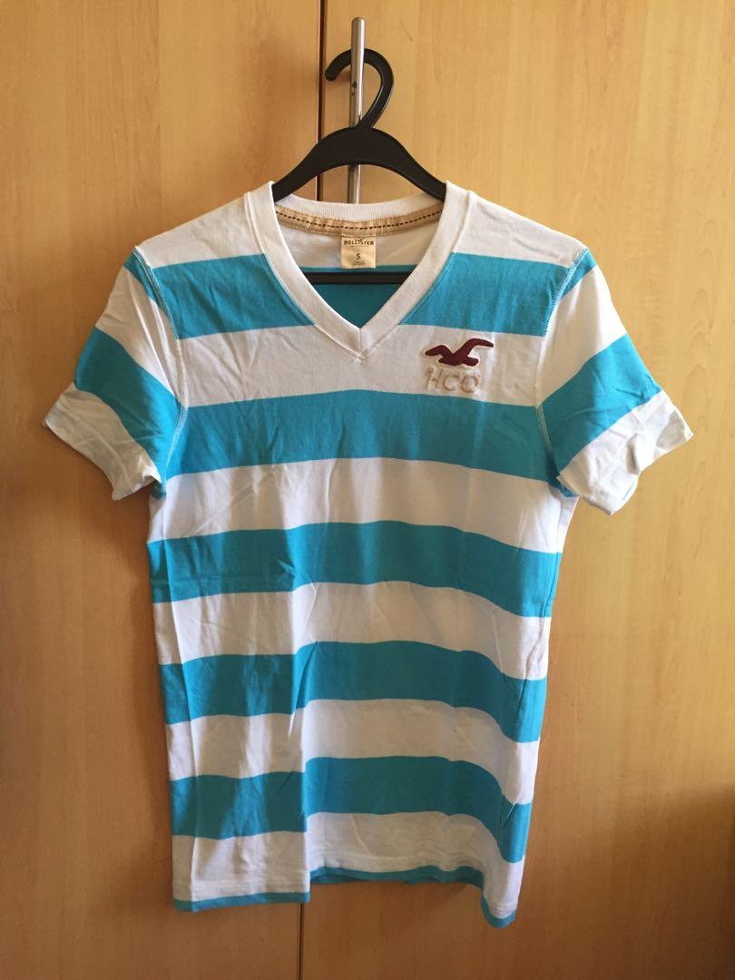 Hollister blue striped shirt best sale