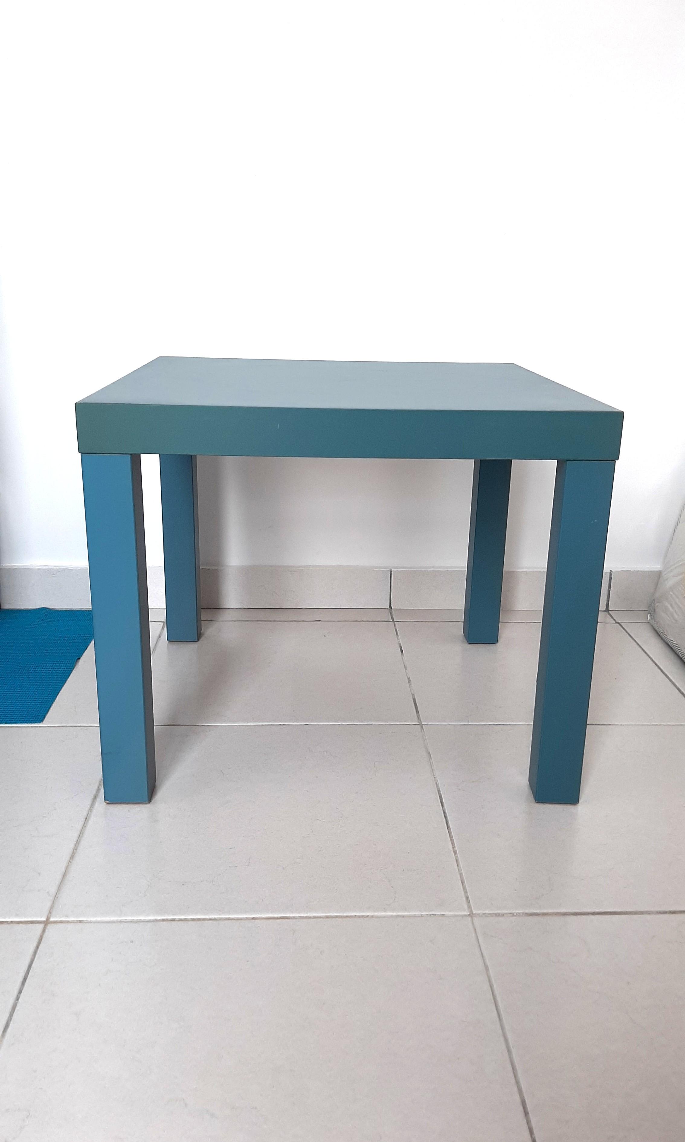 Ikea Lack Side Table Blue