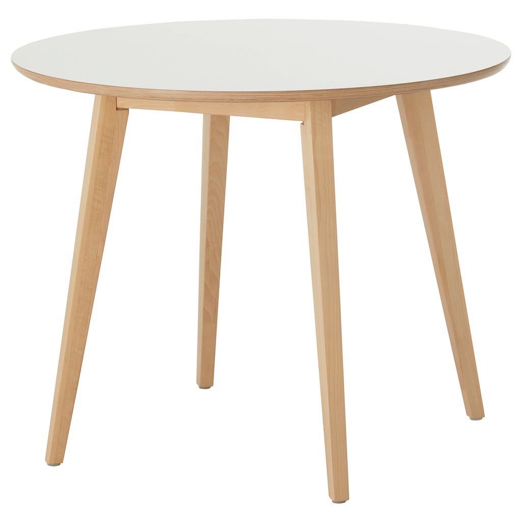 Ikea white online circle table