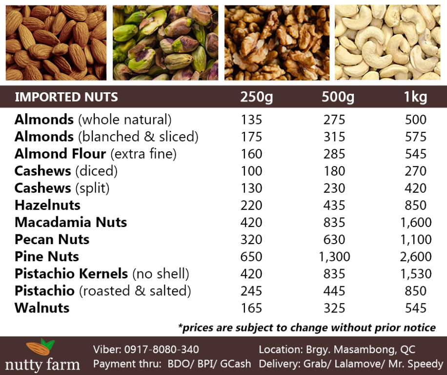 Imported nuts on sale