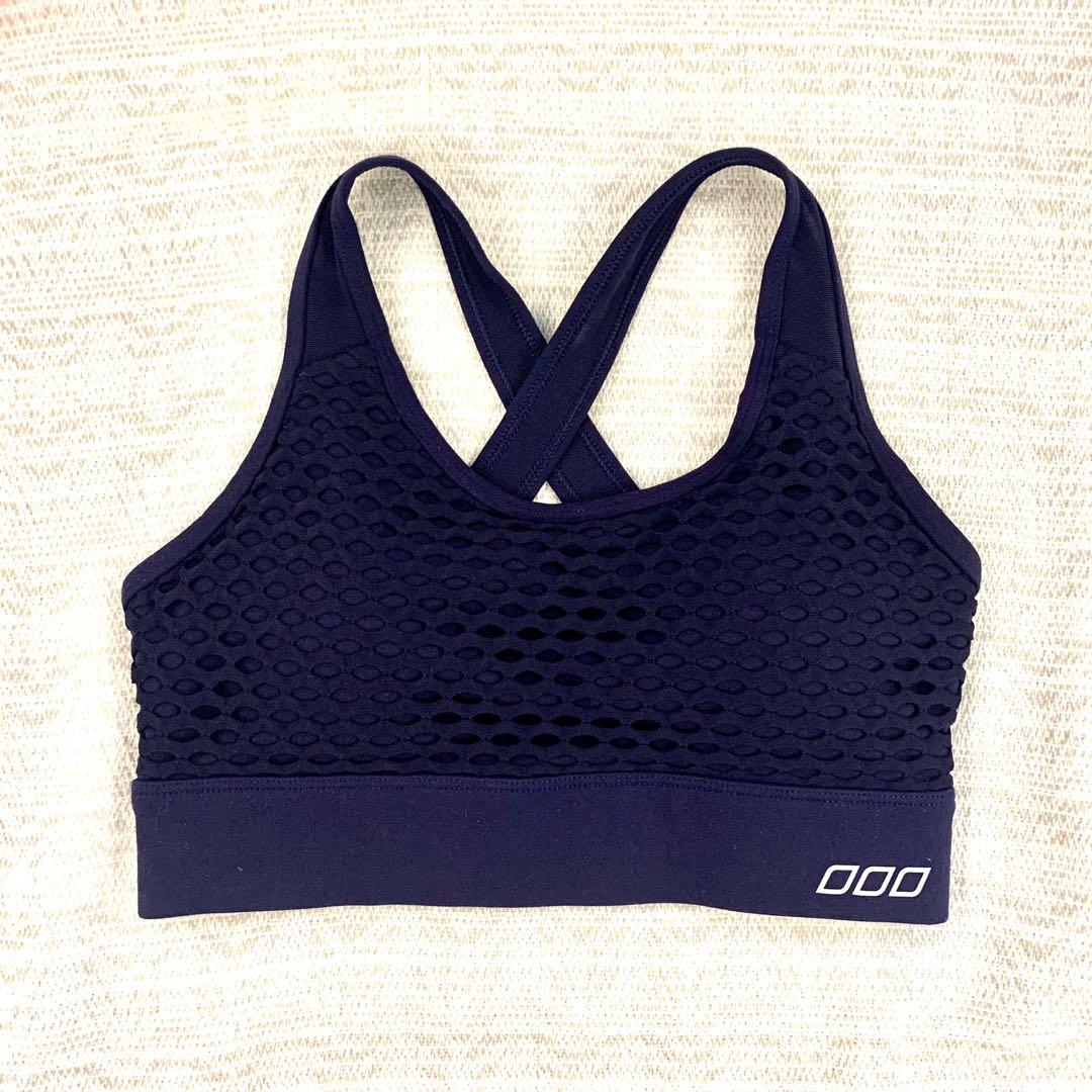 Lorna Jane Compress & Compact Sports Bra - French Navy - Tops from