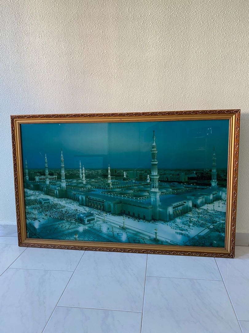 Masjidil Nabawi Picture Frame, Design & Craft, Art & Prints on Carousell