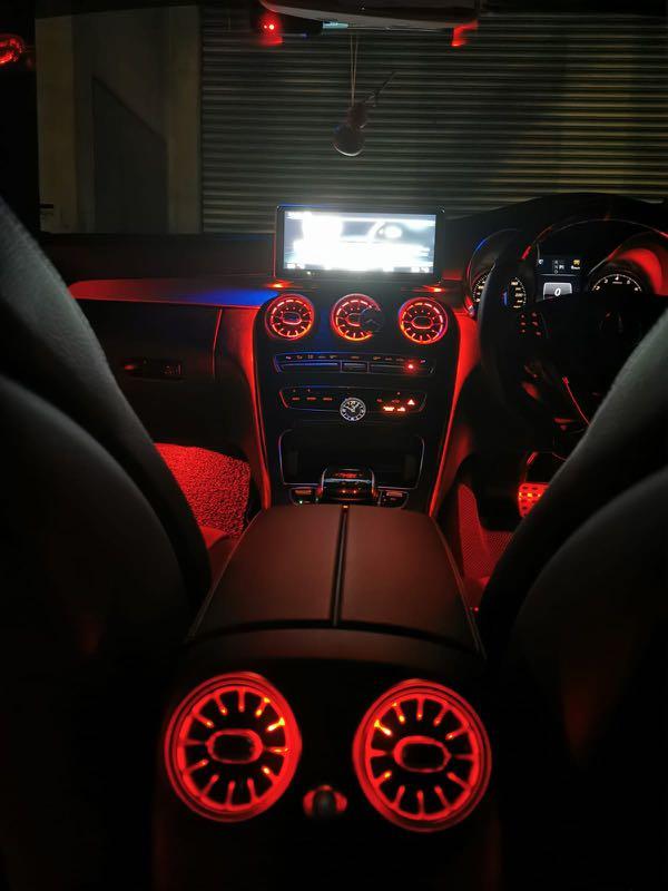 Merc FULL SET ambience/ambient light for aircon vent / duct 12/64