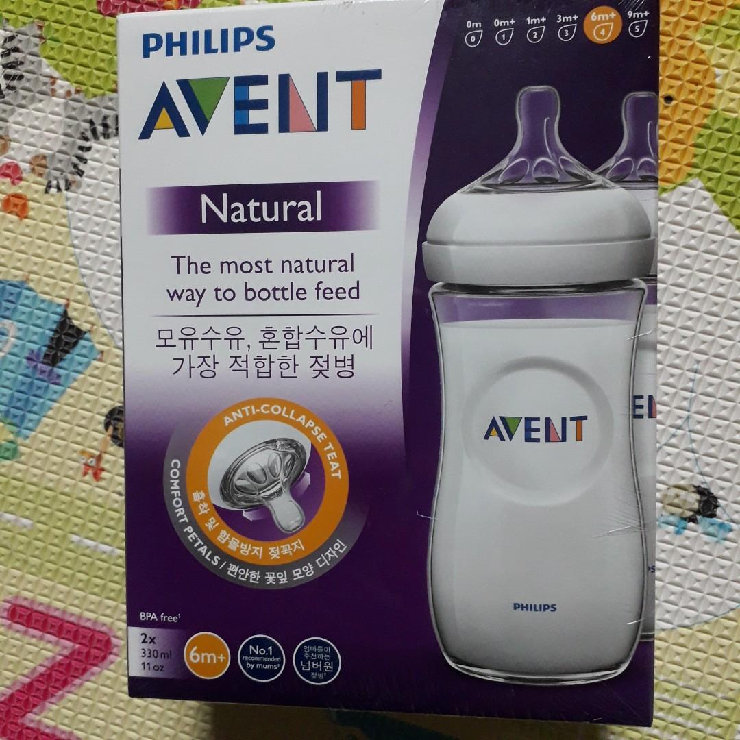 Philips Avent Natural Bottle 2 x 330ml 6months Babies Kids