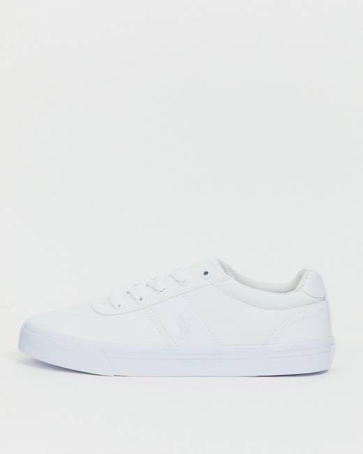 Ralph lauren canvas trainers store