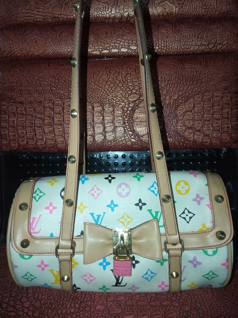Papillon linen handbag Louis Vuitton Multicolour in Linen - 24340684