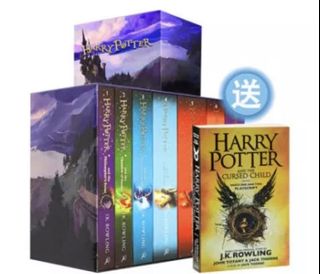 Harry Potter 8 Books With Box Books Stationery Fiction On Carousell