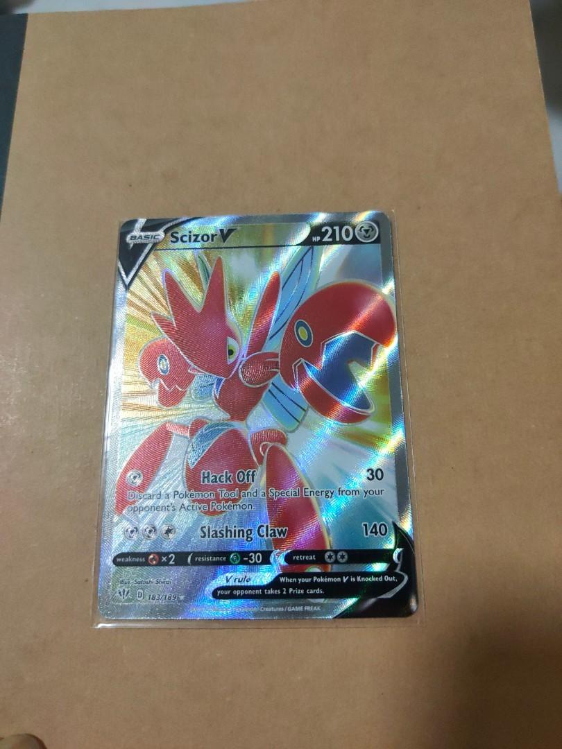 Scizor V 183/189 Full Art Ultra Rare, Toys & Games, Board Games