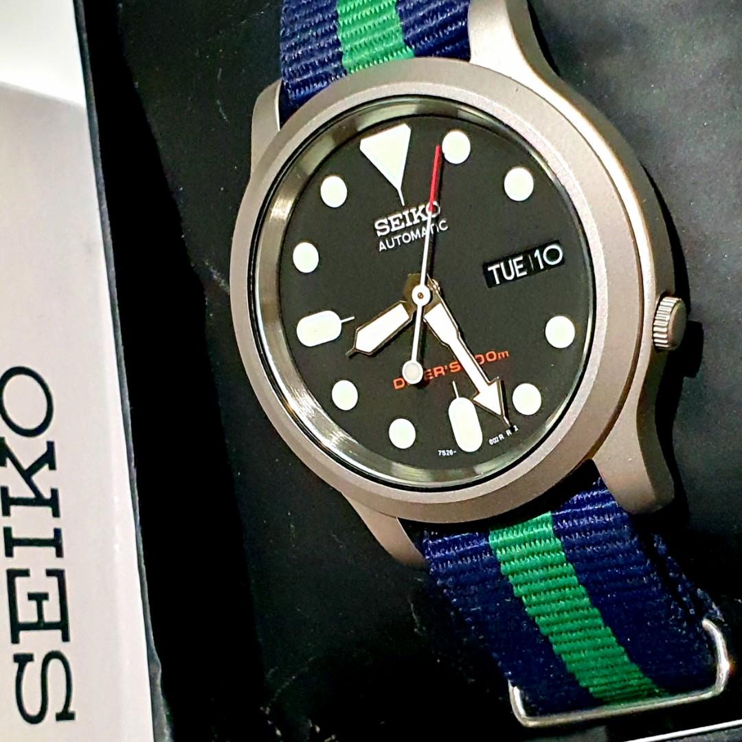 Seiko 5 SNK809 aka 'SNK007' SKX007 Mod Automatic Military Analog Watch,  Men's Fashion, Watches & Accessories, Watches on Carousell