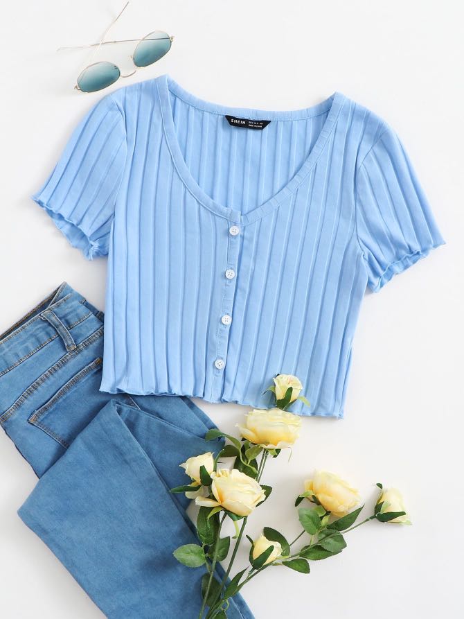shein yellow top