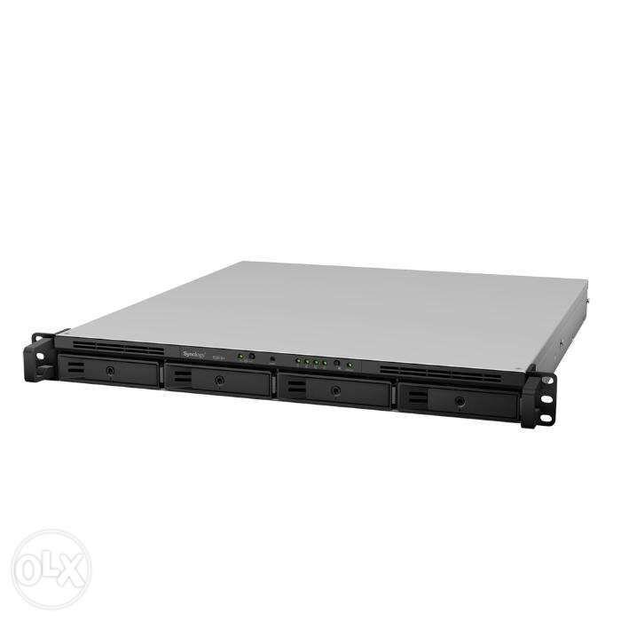 Synology RackStation RS818+ 4Bay NAS Server (Category: Computer Parts) located in Quezon City. Submitted by ann_xbs (Listing ID 1048586045, Image 1). Description: Synology RackStation RS818+ 4Bay NAS Server RS818+ " 4-bay RackStation (up to 8-bay), Quad Core 2.4 GHz, 2GB RAM (up to 16GB) Warranty: 3 years carry-in." CPU Model Intel Atom C2538 CPU Architecture 64-bit CPU Frequency Quad Core 2.4 GHz Hardware Encryption Engine (AES-NI) Yes System Me
