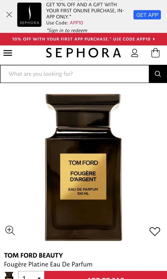 Tom Ford Fougere platine and Fougere D'argent, Beauty & Personal Care,  Fragrance & Deodorants on Carousell