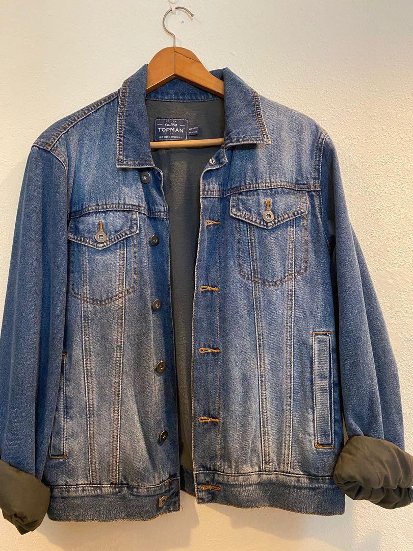 TOPMAN denim jacket Men s Fashion Coats Jackets and Outerwear on Carousell
