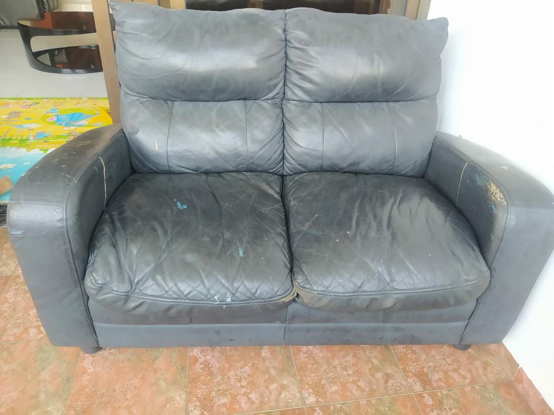 used leather sofa bed