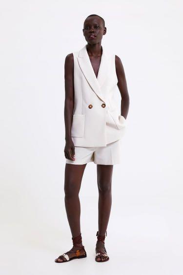 sleeveless blazer zara