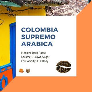 (1 Kg) Colombia Supremo Arabica Coffee - 1,000 Grams (Whole Coffee Bean/Ground)