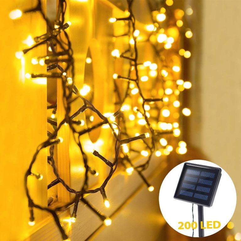 8966 Oxyled Solar String Lights Outdoor 16ft 200 Led Christmas String Lights Solar Powered Waterproof Decorative Fairy Lights For Christmas Tree Halloween Garden Patio Wedding Party Warm White Electronics Others On Carousell