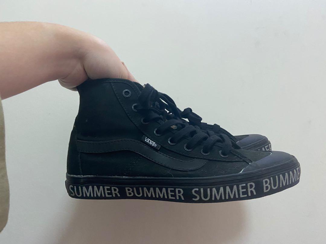 絕版稀有Vans summer bummer 聯名高筒反光24cm, 她的時尚, 鞋子在旋轉拍賣
