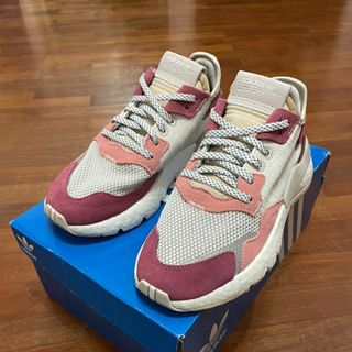 adidas nite jogger white trace pink