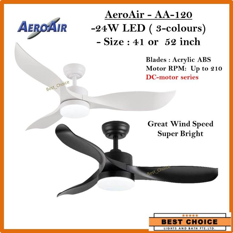 Aero Air Aa 120 Modern Design Dc Motor, Best Ceiling Fans With Led Lights And Remote Control