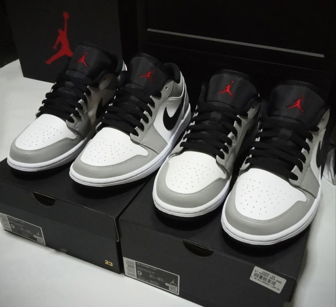 Air Jordan 1 Low Light Smoke Grey Men S Fashion Footwear Sneakers On Carousell