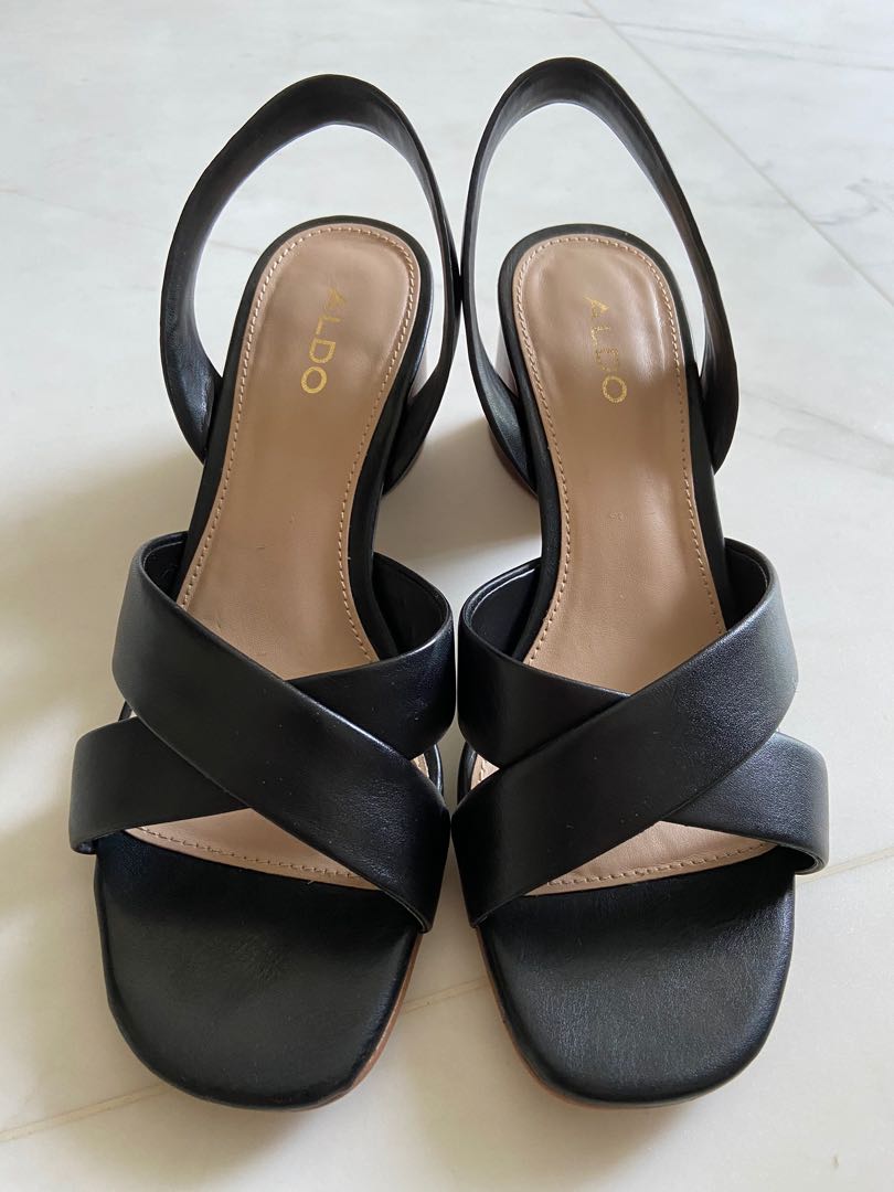 black criss cross heels