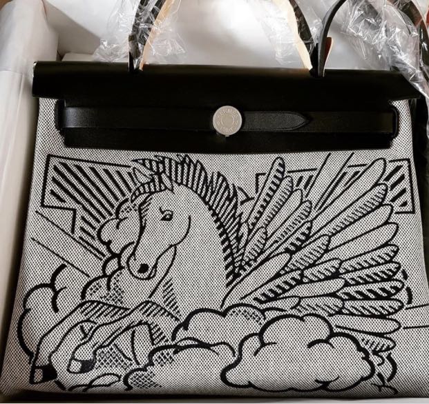 AUTHENTIC HERMES HERBAG LIMITED EDITION HORSE DESIGN, Luxury, Bags &  Wallets on Carousell