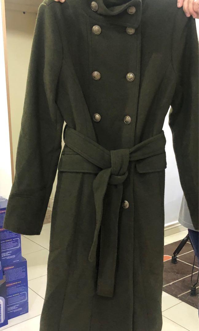 Bnwt Warehouse full length long funnel coat