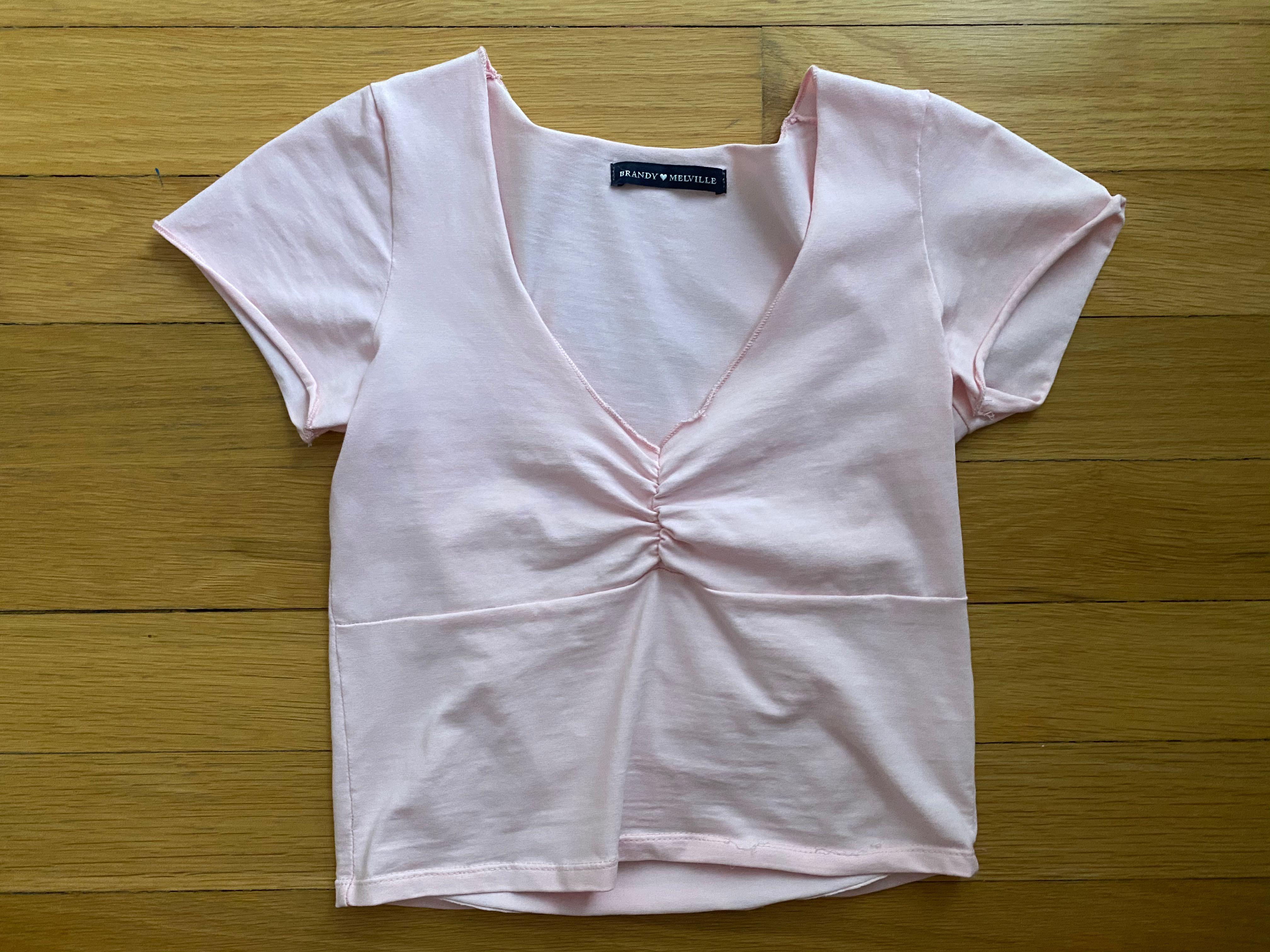 Brandy Melville Light Pink Gina Top Women S Fashion Tops Other Tops On Carousell