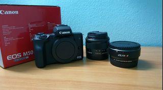 Canon M50 + 15-45mm KIT (BLACK) WITH ACCESSORIES