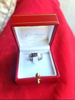 Cartier Love Ring White Gold Size 5