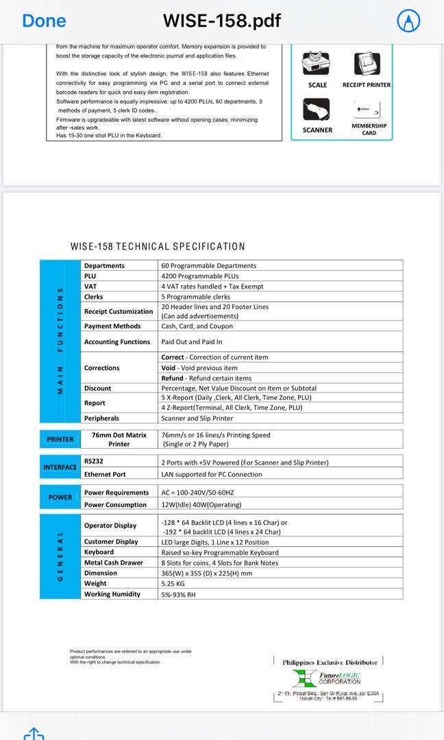 Cash register (POS) (Category: Office & Business Technology) located in Mandaluyong City. Submitted by lanimedel (Listing ID 1048757149, Image 2). Description: Almost brand new, 2 mos lng nagamit. .