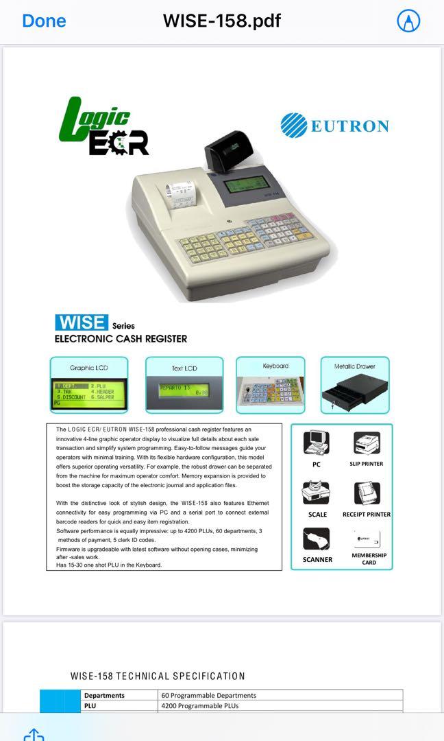 Cash register (POS) (Category: Office & Business Technology) located in Mandaluyong City. Submitted by lanimedel (Listing ID 1048757149, Image 1). Description: Almost brand new, 2 mos lng nagamit. .
