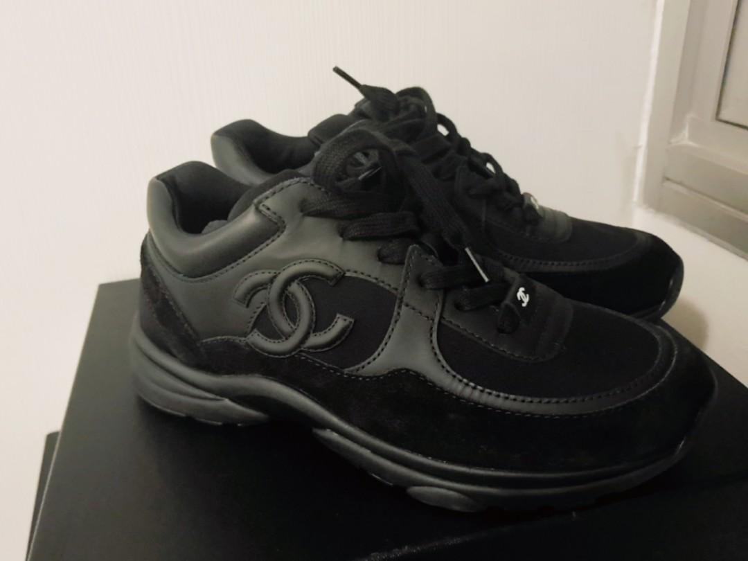 All black clearance chanel shoes