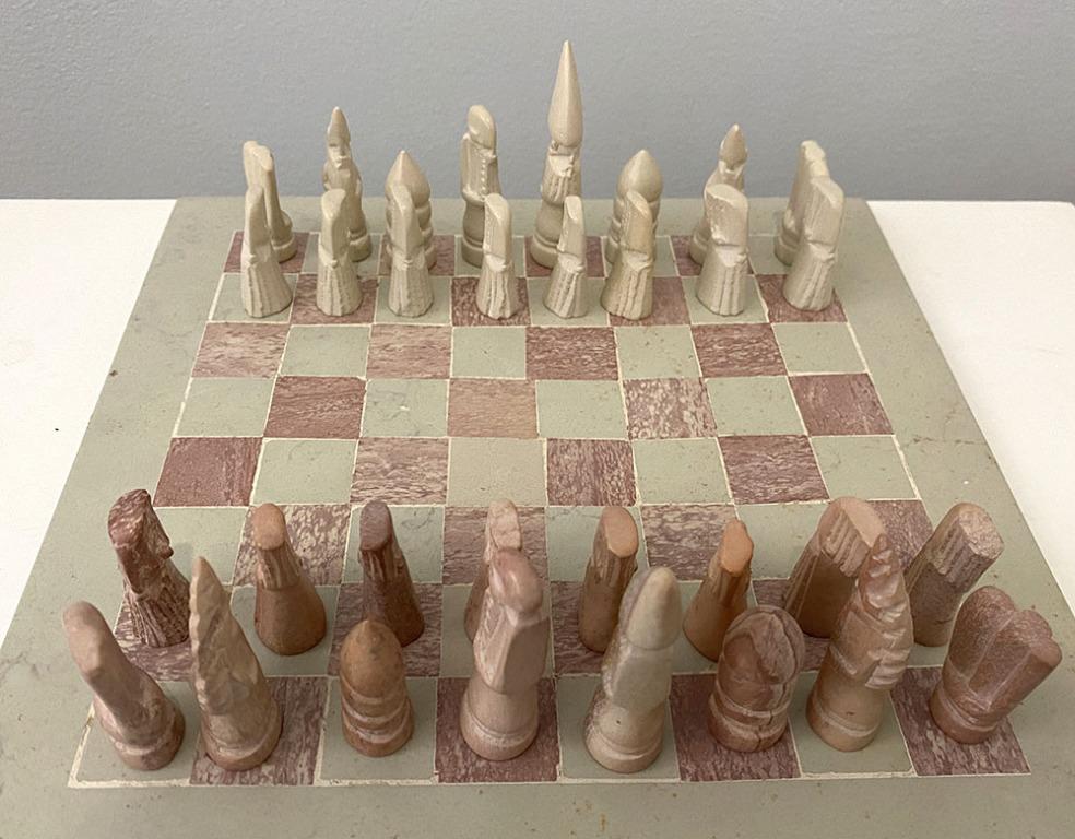 Chess Set Original African Handcrafted Stone Toys Games Board Games Cards On Carousell This is selling only chessmen, not chess board included !!