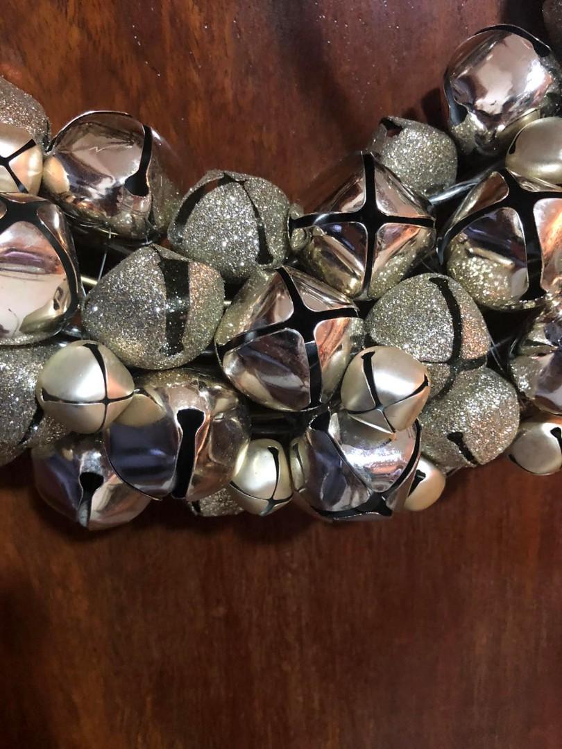 Christmas Metal Bell Wreath (Category: Home Improvement Tools & Accessories) located in Mandaluyong City. Submitted by outletstore28 (Listing ID 1048795677, Image 3). Description: Brand: Martha Living Item: Christmas metal bell wreath Color: gold Price: Php 1995 Quality: brand new Delivery: to be shouldered by buyer.