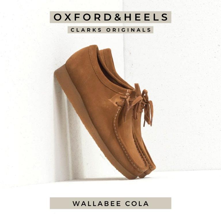Clarks wallabee deals cola leather