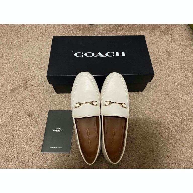 Coach white loafers best sale