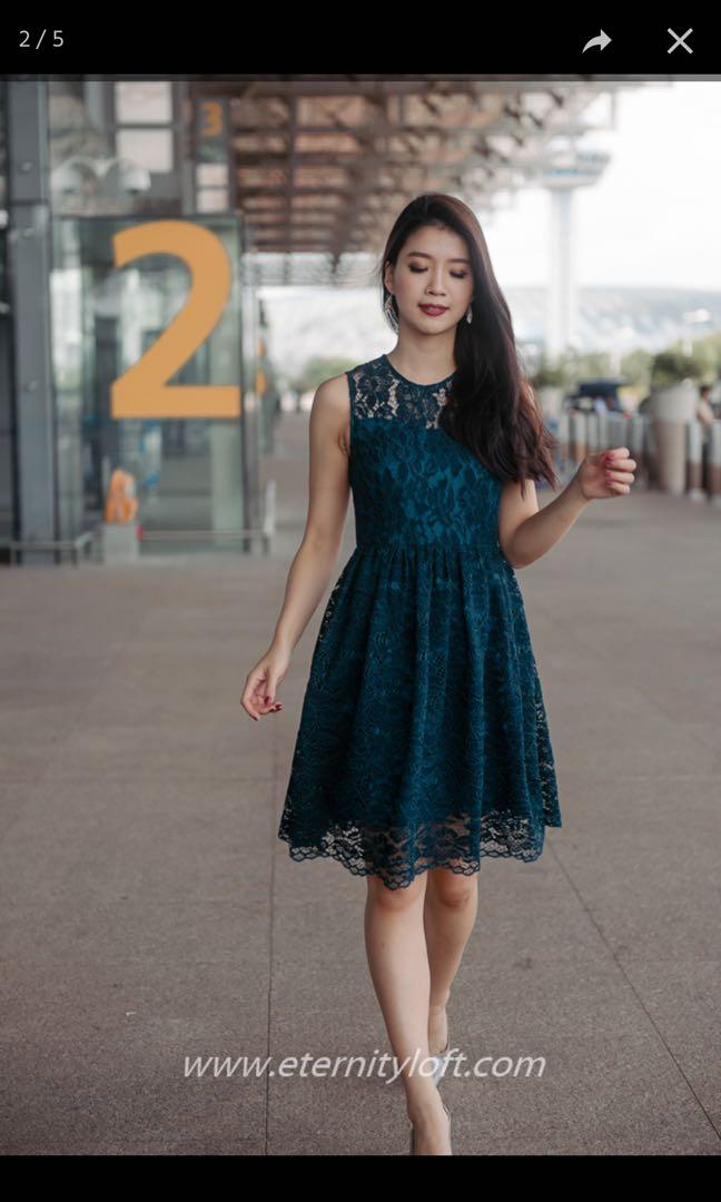 Eternity loft forest green lace dress in M Women s Fashion Tops