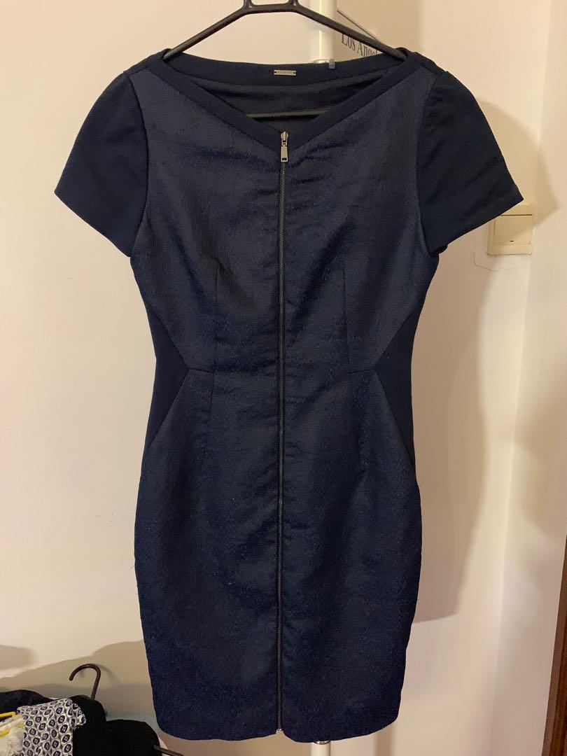 Tahari clearance blue dress