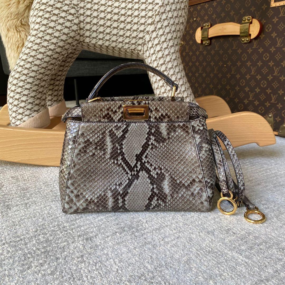 Fendi peekaboo mini python discount