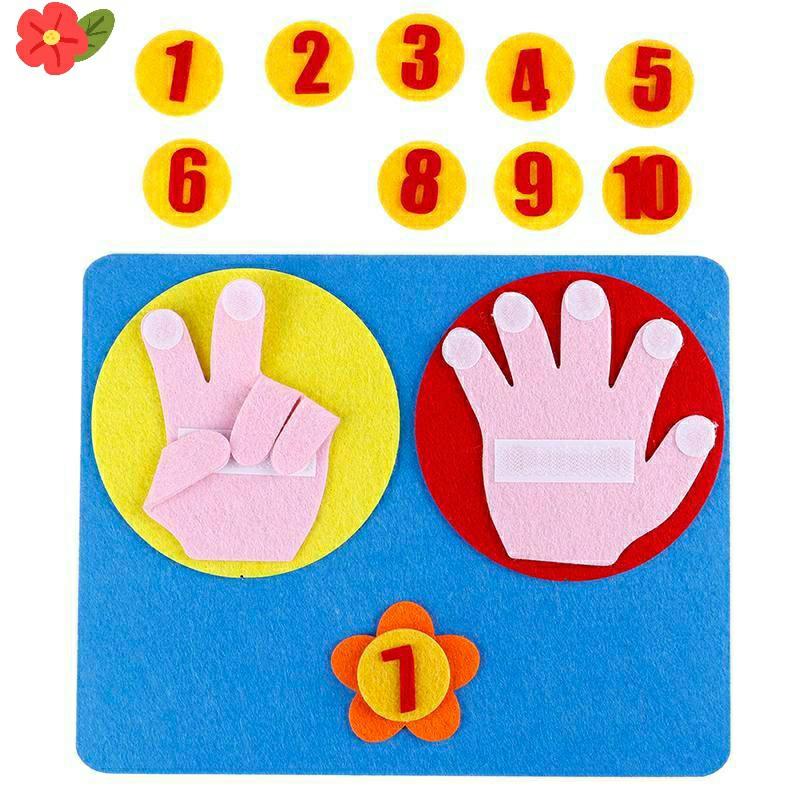 Finger Counting Identifying Numbers Teaching Manipulative Felt Material
